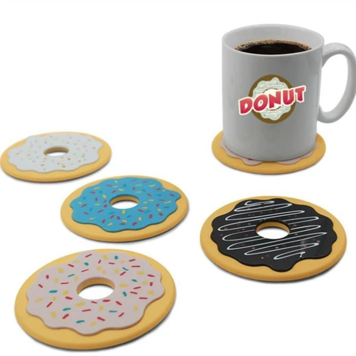 Donut Shaped Coaster Cup PVC Drink Mat