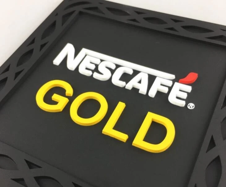 Fancy Soft Pvc Square Nescafe Coffee Cup Mat