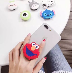 Cute Cartoon 3D Silicone Pop Grip Untuk Telefon
