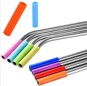 Pelindung Tip Straw Stainless Steel Silikon pelbagai warna