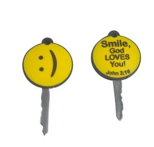 Promosi 3d Soft Pvc Rubber Key Cap Pemegang Utama