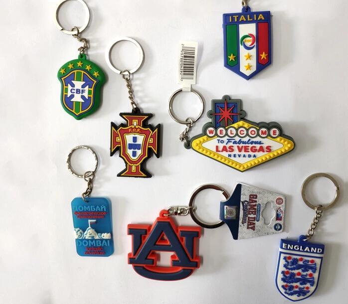 Soft PVC State Name Island Souvenirs Text Keychain
