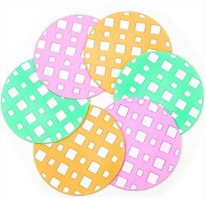 Hadiah Promosi Perniagaan Soft Pvc Silicone Rubber Coaster Cup Pad Mat