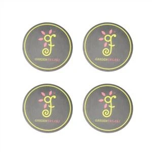 Coaster Kopi Promosi Mat Rubber Coaster Bulat Pvc Coffee Coaster