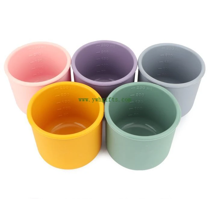BPA Free Infants Anti-drop Silicone Training Water Cup Silicone Drinking Cup