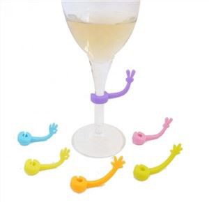 Penanda Minuman Krismas 3D Silikon Wain Penanda Bir Piala Penanda
